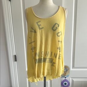 Rebel Yell Yellow Sleeveless Top